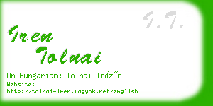 iren tolnai business card
